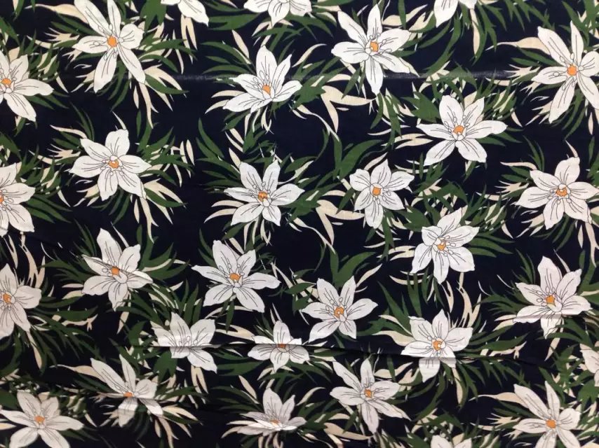 linen/rayon print fabric